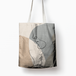 Shopper bag cotone manici lunghi – Tote bag tela canvas – Amoremio