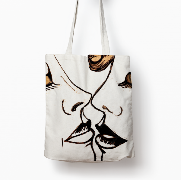 Shopper bag cotone manici lunghi - Tote bag tela canvas - Love is Love