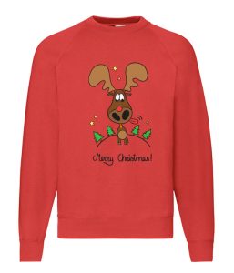 felpa natale uomo stampa renna