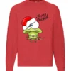 felpa di natale uomo rossa stampa fog
