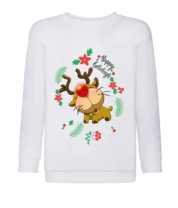 Felpa Natale bambini stampa rudolph felpa natale bambini rudolph