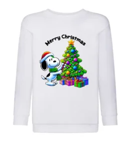 Felpa Natale bambini stampa snoopy felpa natale stampa snoopy